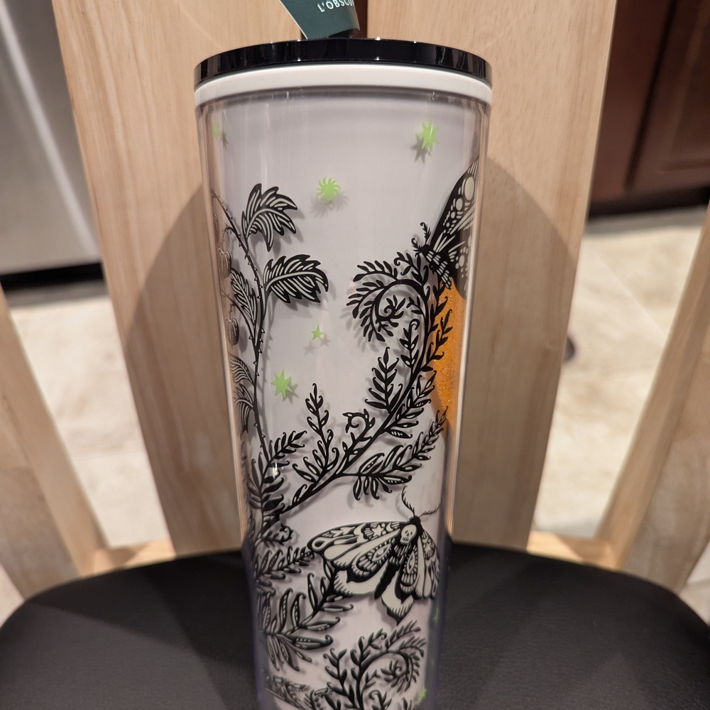 Starbucks 2025 Halloween Moth Glow In The Dark 20 oz. Tumbler NWT - Picture 4 of 6